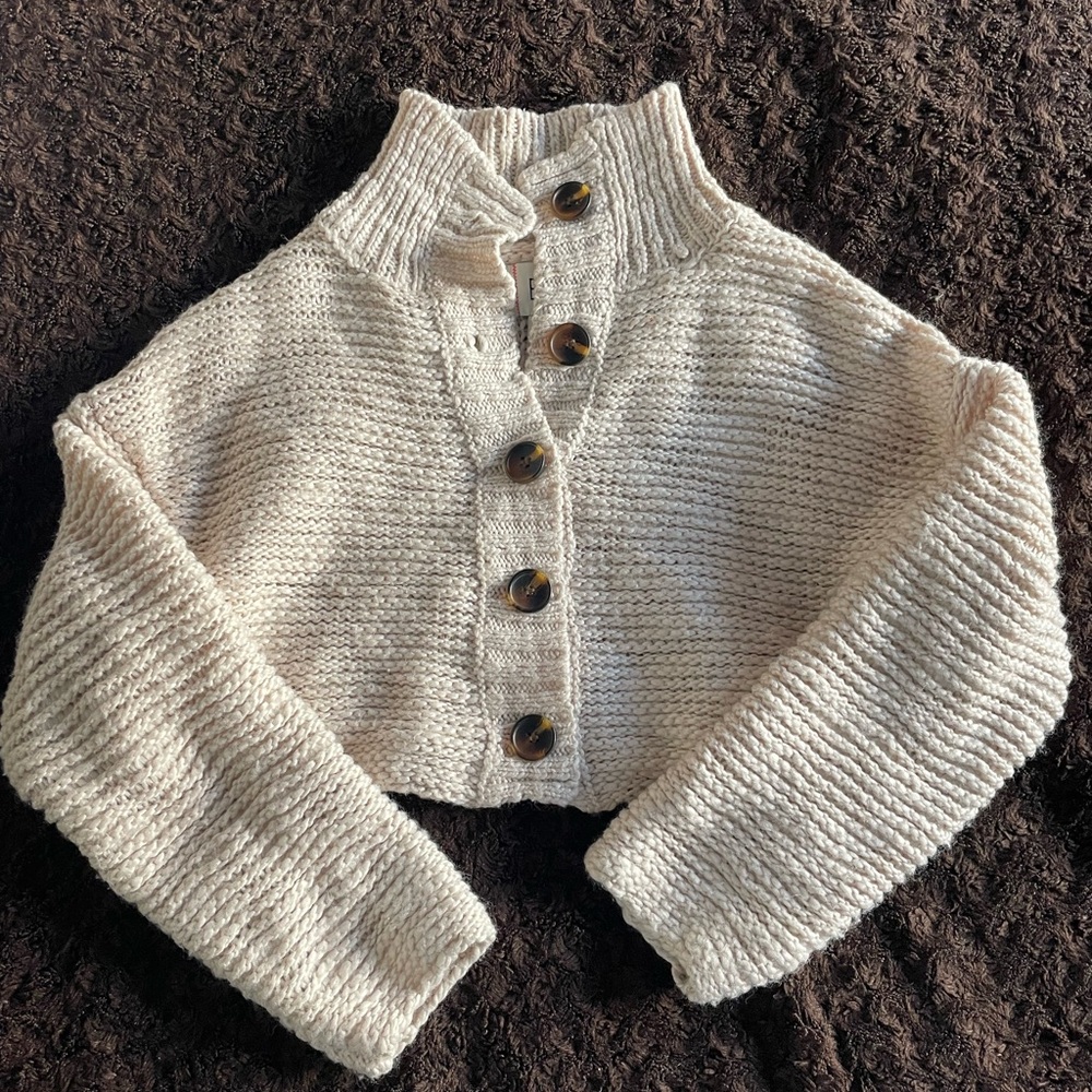 BDG cropped collar cardigan